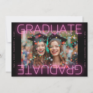 snyggt med ultraelegant foto av rosa skolgrad meddelande