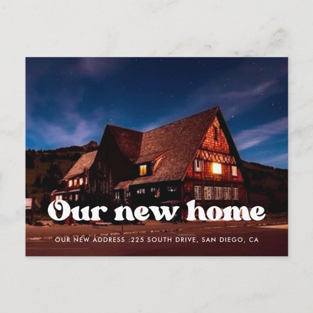 Snyggt - meddelande om svartvitt flytta vykort (Framsida)