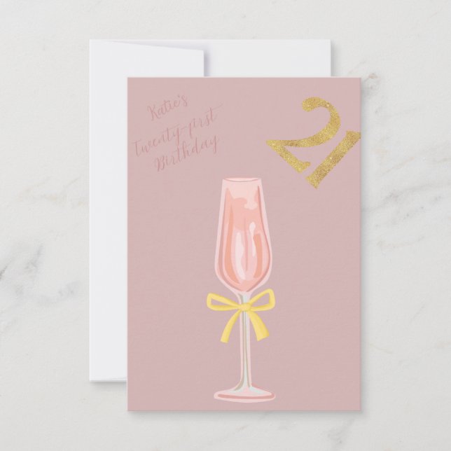 Snyggt men Chic 21-årsdag Inbjudningar (Framsida)