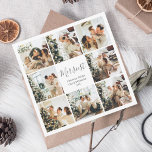 Snyggt Merriest julskript Photo Collage Julkort<br><div class="desc">Föreställ dig ett kvadratiskt julkort som är designat för att sprida helgdag glädje och nostalgi. Kortets framsida är en kollage av åtta hjärtliga foton, som fångar kärnan i ditt festliga firande och omhuldade ögonblick. I mitten av den här vackra fotomosaiken hittar du den fina skriften "God jul" i hälsning i...</div>