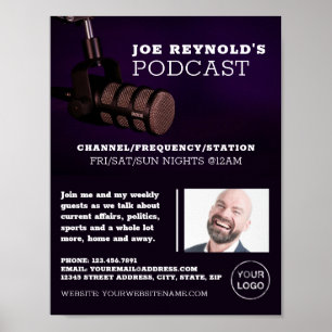 Snyggt Microphone, Podcaster, Podcast Advertising Poster