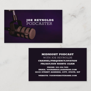 Snyggt Microphone, Podcaster, Podcast Visitkort
