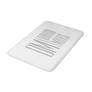 Snyggt Minimal och modern Grått Initialer & Namn L Badrumsmatta