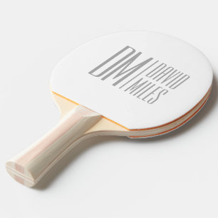 Snyggt Minimal och modern Grått Initialer & Namn L Pingisracket