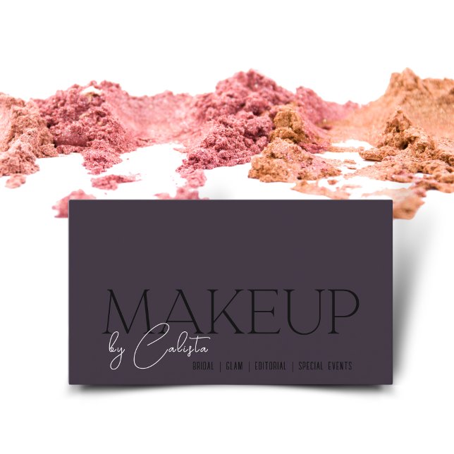 Snyggt minimalist Graphic Makeup by 'your name' Visitkort (Skapare uppladdad)