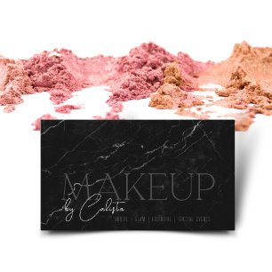 Snyggt minimalist Makeup by 'your name' Marble Visitkort