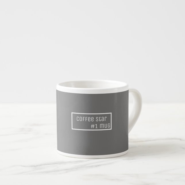 Snyggt Minimalistisk Espressos-kafferstjärna Mugg  Espressomugg (Framsida höger)