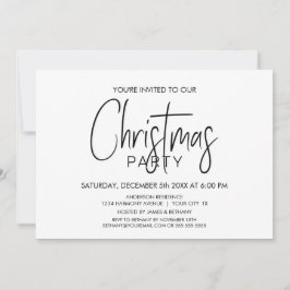 Snyggt Minimalistisk jul Party Inbjudningar