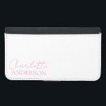 Snyggt Minimalistisk Monogram Namn Plånboksfodral För Samsung Galaxy S5<br><div class="desc">Modern minimalistisk och snyggt-design med en enkel handskriven typografi i en vacker rosa. Ditt namn i modern typografi. Du kan enkelt anpassa dig själv eller som en speciell gåva till en älskad.</div>