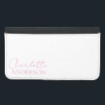 Snyggt Minimalistisk Monogram Namn Plånboksfodral För Samsung Galaxy S5<br><div class="desc">Modern minimalistisk och snyggt-design med en enkel handskriven typografi i en vacker rosa. Ditt namn i modern typografi. Du kan enkelt anpassa dig själv eller som en speciell gåva till en älskad.</div>