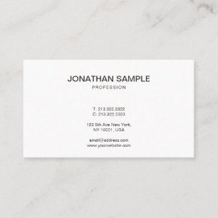 Snyggt Minimalistiskt utformat Modern Plain-Trendi Visitkort
