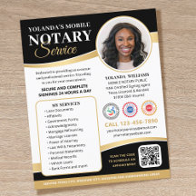 Snyggt Mobile Notary Public QR Code Black Guld
