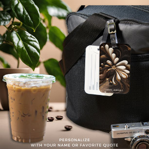 Snyggt Mocha och Cream Coffee Älskare Luggage Tag Bagagebricka