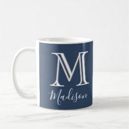 Snyggt Modern 3D Monogram med eget namn Kaffemugg