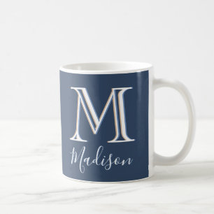 Snyggt Modern 3D Monogram med eget namn Kaffemugg