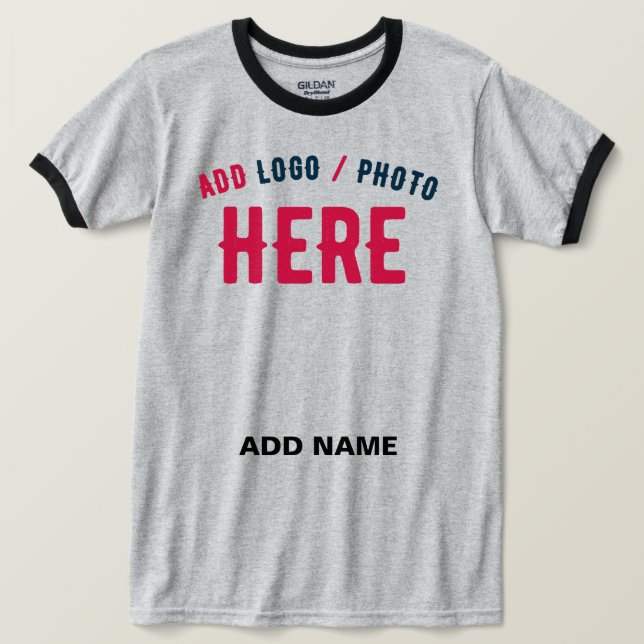 SNYGGT MODERN ANPASSADE ASH KONTROLLERAT BRANED T SHIRT (Design framsida)