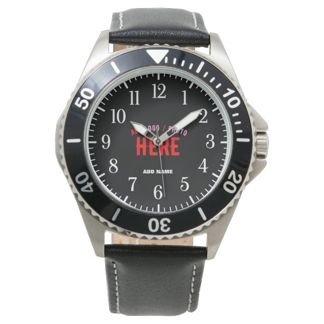 SNYGGT MODERN ANPASSADE BLACK KONTROLLERAD BRANDAD ARMBANDSUR (Framsida)