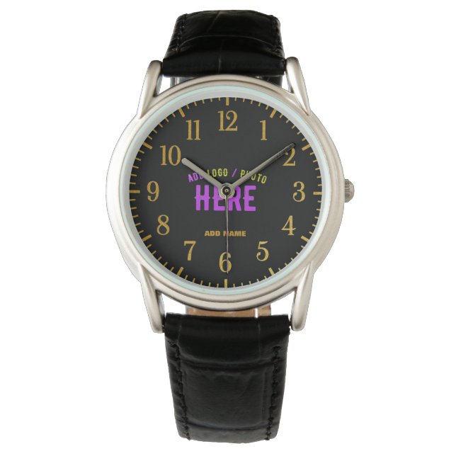 SNYGGT MODERN ANPASSADE BLACK KONTROLLERAD BRANDAD ARMBANDSUR (Framsida)