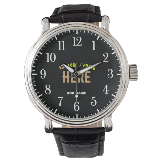 SNYGGT MODERN ANPASSADE BLACK KONTROLLERAD BRANDAD ARMBANDSUR (Framsida)