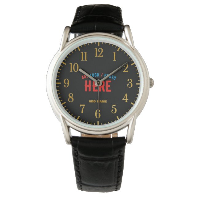 SNYGGT MODERN ANPASSADE BLACK KONTROLLERAD BRANDAD ARMBANDSUR (Framsida)