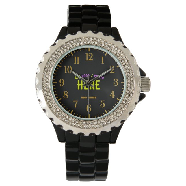 SNYGGT MODERN ANPASSADE BLACK KONTROLLERAD BRANDAD ARMBANDSUR (Framsida)