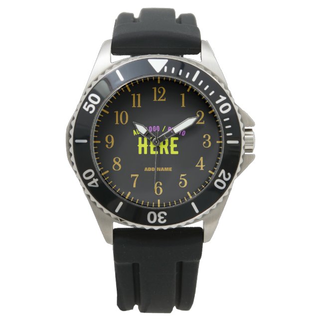SNYGGT MODERN ANPASSADE BLACK KONTROLLERAD BRANDAD ARMBANDSUR (Framsida)