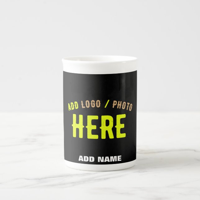 SNYGGT MODERN ANPASSADE BLACK KONTROLLERAD BRANDAD BENPORSLIN MUGG (Framsidan)
