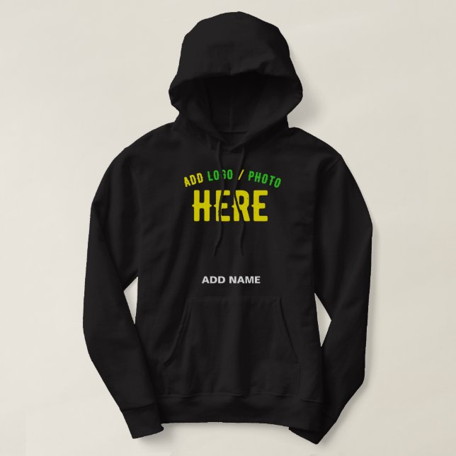 SNYGGT MODERN ANPASSADE BLACK KONTROLLERAD BRANDAD HOODIE (Design framsida)