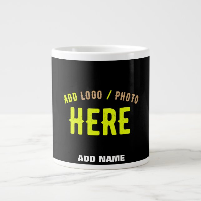 SNYGGT MODERN ANPASSADE BLACK KONTROLLERAD BRANDAD JUMBO MUGG (Framsidan)