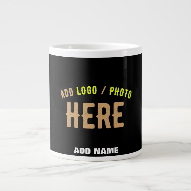SNYGGT MODERN ANPASSADE BLACK KONTROLLERAD BRANDAD JUMBO MUGG (Framsidan)