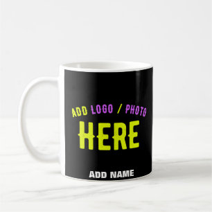 SNYGGT MODERN ANPASSADE BLACK KONTROLLERAD BRANDAD KAFFEMUGG