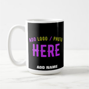 SNYGGT MODERN ANPASSADE BLACK KONTROLLERAD BRANDAD KAFFEMUGG