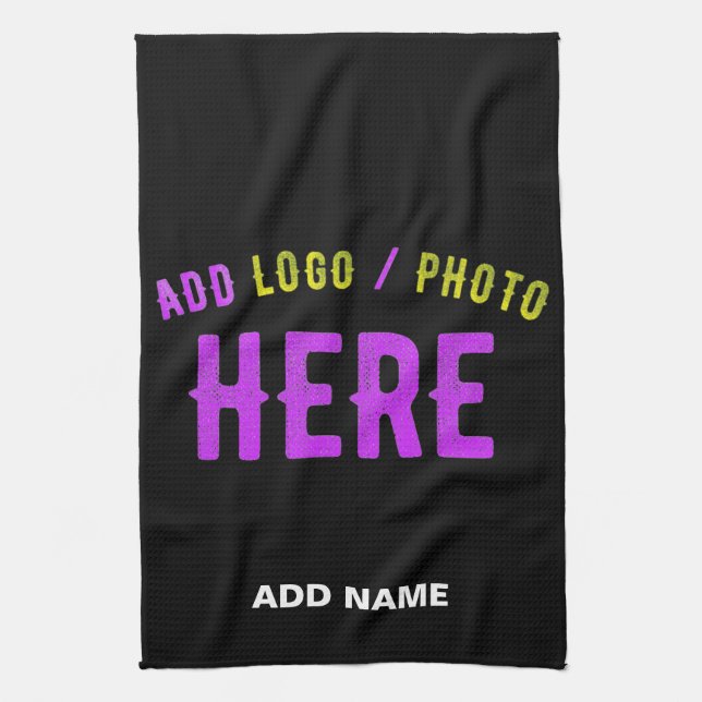 SNYGGT MODERN ANPASSADE BLACK KONTROLLERAD BRANDAD KÖKSHANDDUK (Vertikal)