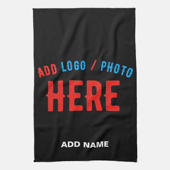 SNYGGT MODERN ANPASSADE BLACK KONTROLLERAD BRANDAD KÖKSHANDDUK (Vertikal)