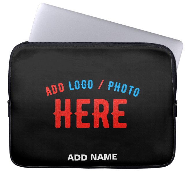 SNYGGT MODERN ANPASSADE BLACK KONTROLLERAD BRANDAD LAPTOP FODRAL (Framsidan)