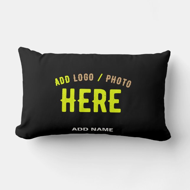 SNYGGT MODERN ANPASSADE BLACK KONTROLLERAD BRANDAD LUMBARKUDDE (Framsida)