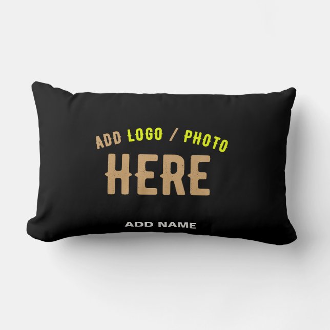 SNYGGT MODERN ANPASSADE BLACK KONTROLLERAD BRANDAD LUMBARKUDDE (Framsida)