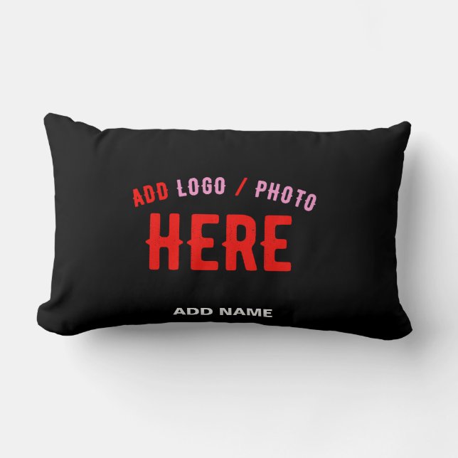 SNYGGT MODERN ANPASSADE BLACK KONTROLLERAD BRANDAD LUMBARKUDDE (Framsida)