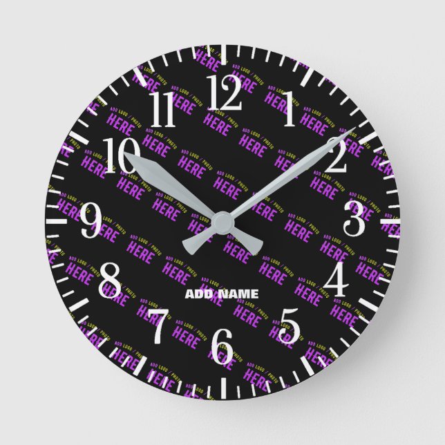 SNYGGT MODERN ANPASSADE BLACK KONTROLLERAD BRANDAD RUND KLOCKA (Framsida)