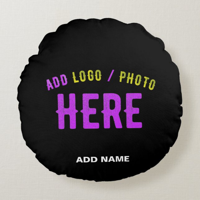 SNYGGT MODERN ANPASSADE BLACK KONTROLLERAD BRANDAD RUND KUDDE (Framsidan)