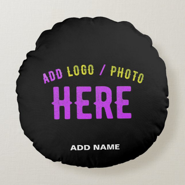 SNYGGT MODERN ANPASSADE BLACK KONTROLLERAD BRANDAD RUND KUDDE (Framsidan)