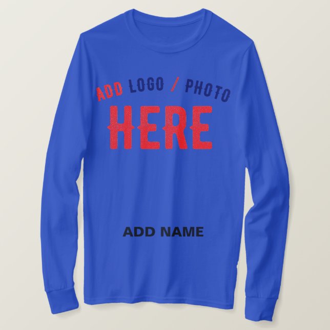SNYGGT MODERN ANPASSADE DEEP ROYAL BLUE BRAND T SHIRT (Design framsida)
