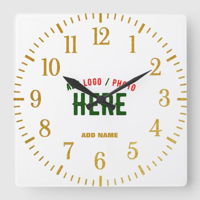 SNYGGT MODERN ANPASSADE WHITE VERIFIED BRANED FYRKANTIG KLOCKA (Framsida)