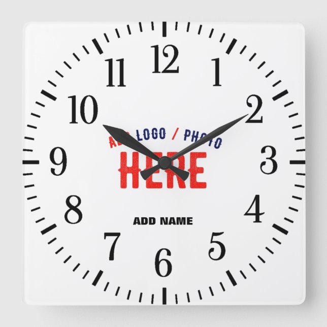 SNYGGT MODERN ANPASSADE WHITE VERIFIED BRANED FYRKANTIG KLOCKA (Framsida)