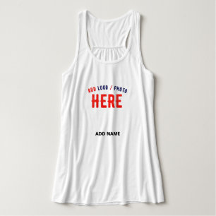 SNYGGT MODERN ANPASSADE WHITE VERIFIED BRANED LINNE MED RACERBACK