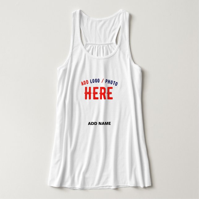 SNYGGT MODERN ANPASSADE WHITE VERIFIED BRANED LINNE MED RACERBACK  (Design framsida)