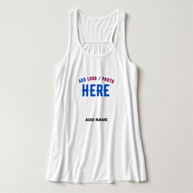 SNYGGT MODERN ANPASSADE WHITE VERIFIED BRANED LINNE MED RACERBACK  (Design framsida)
