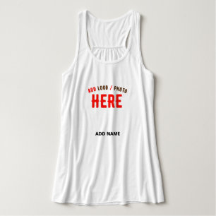 SNYGGT MODERN ANPASSADE WHITE VERIFIED BRANED LINNE MED RACERBACK