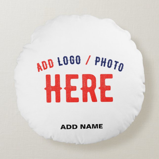 SNYGGT MODERN ANPASSADE WHITE VERIFIED BRANED RUND KUDDE (Framsidan)