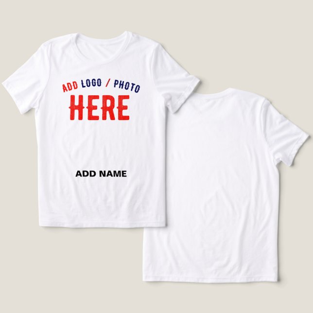 SNYGGT MODERN ANPASSADE WHITE VERIFIED BRANED T SHIRT (Design fram och bak)